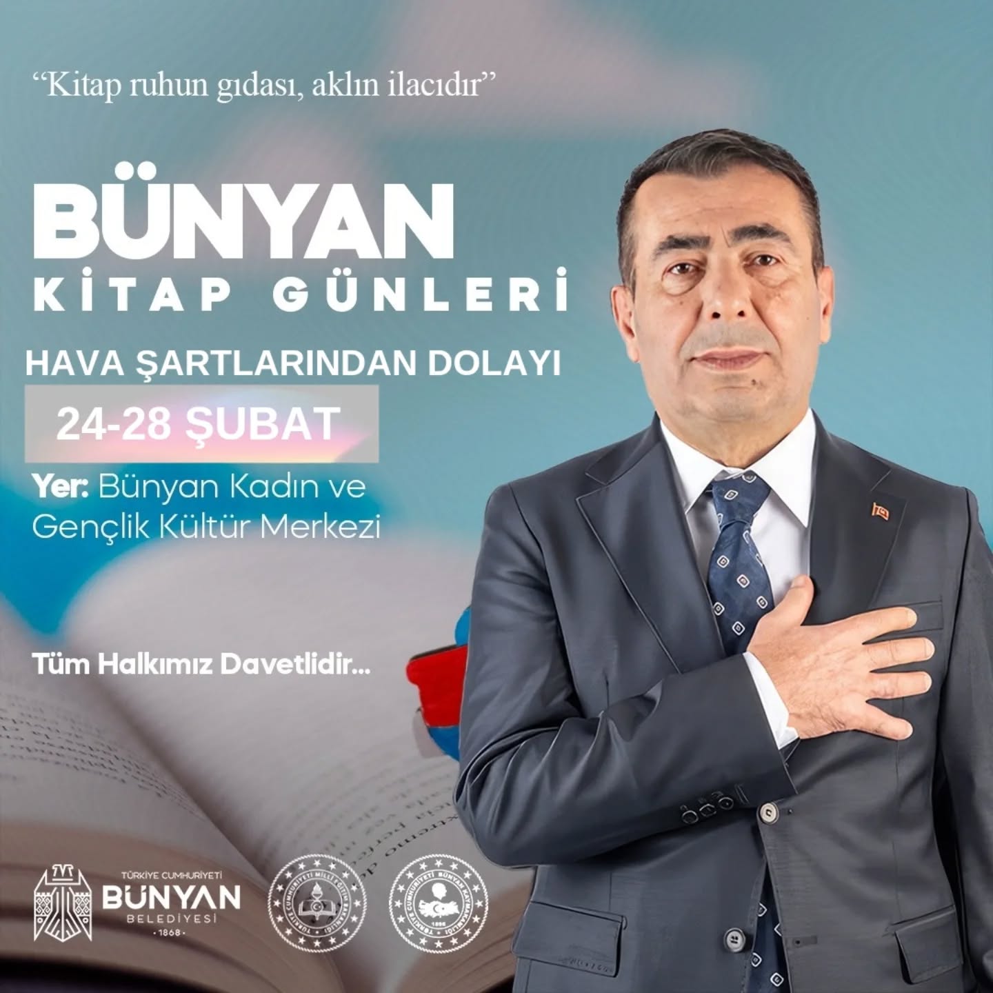 BÜNYAN KİTAP GÜNLERİ ETKİNLİĞİMİZDE TARİH DEĞİŞİKLİĞİ