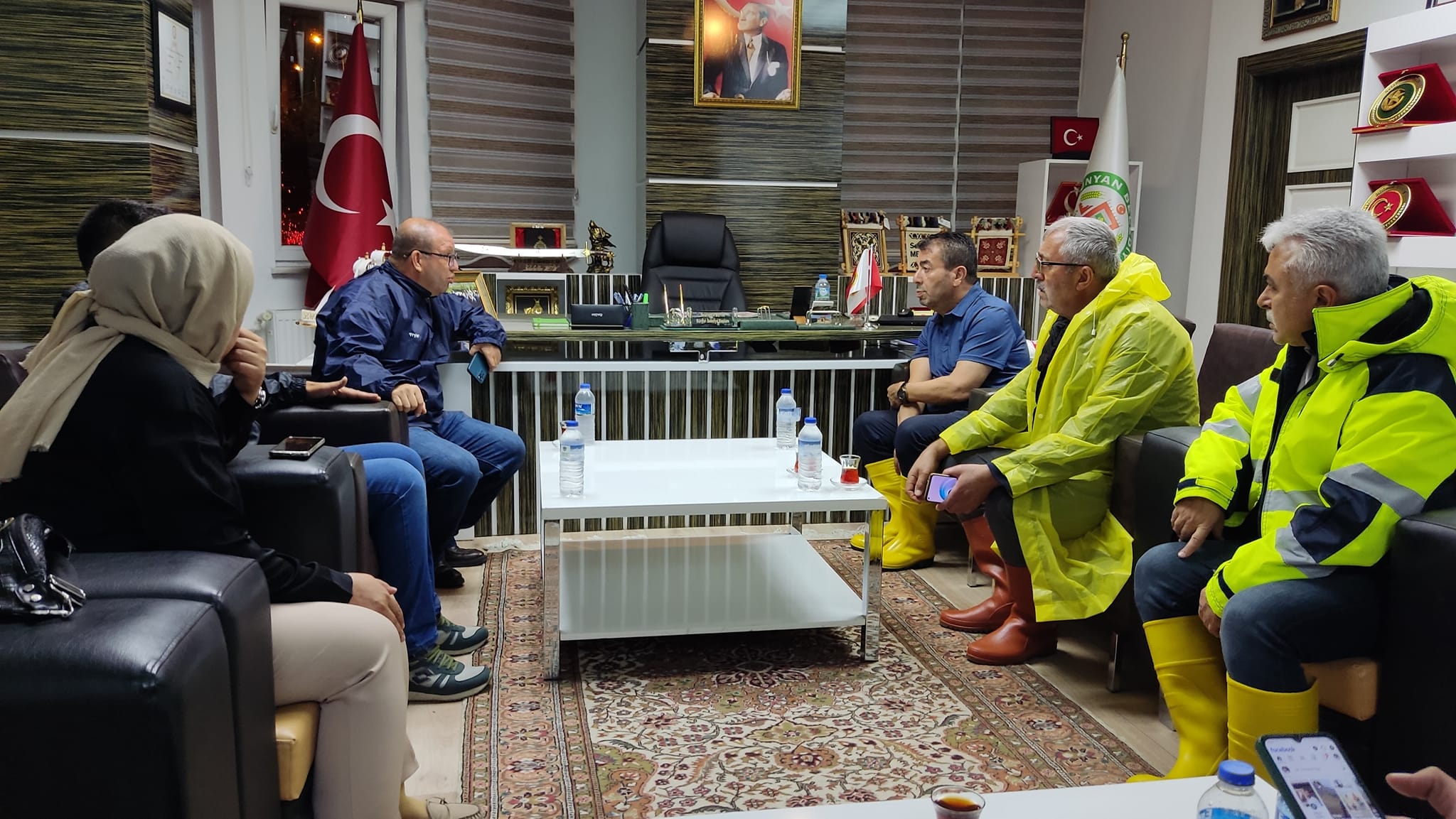 İLÇEMİZDE MEYDANA GELEN SEL AFETİ NEDENİYLE KRİZ MASASI KURULDU