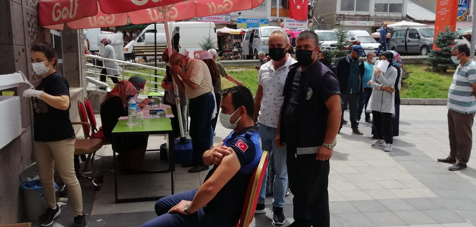 ​Bünyan Çarşı Meydanına AŞI Stant'ı Kuruldu.