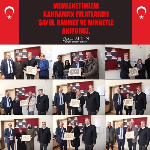 Memleketimizin kahraman evlatlarını saygı, rahmet ve minnetle anıyoruz.
