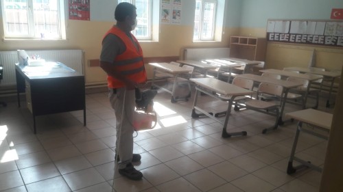 ​İLÇEMİZ GENELİNDEKİ TÜM OKULLAR DEZENFEKTE EDİLDİ