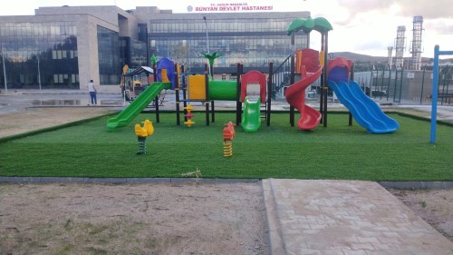 Bünyan Devlet Hastanesi çevresine yaptığı düzenlemelerde sona gelindi.