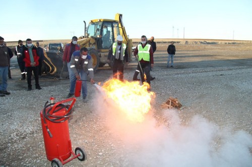 YANGIN TATBİKATI GERÇEKLEŞTİRDİ