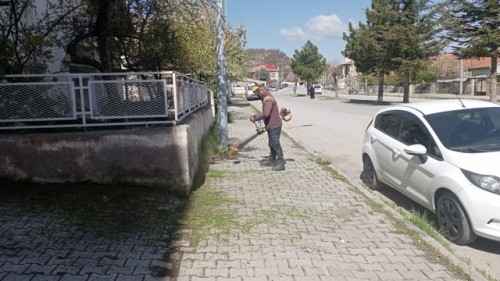 yaz hazırlıkları kapsamında ilçemiz genelinde yabani ot, çevre temizliği ve çim biçme çalışmaları ya